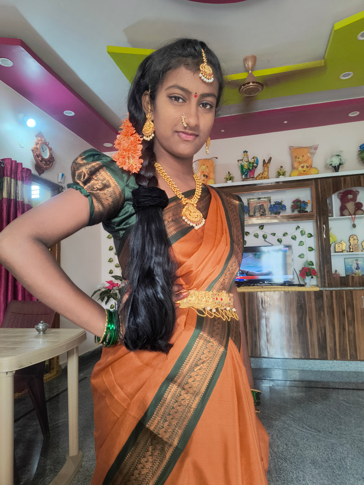 Orange Saree